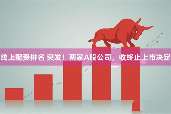 线上配资排名 突发！两家A股公司，收终止上市决定
