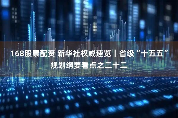 168股票配资 新华社权威速览｜省级“十五五”规划纲要看点之二十二